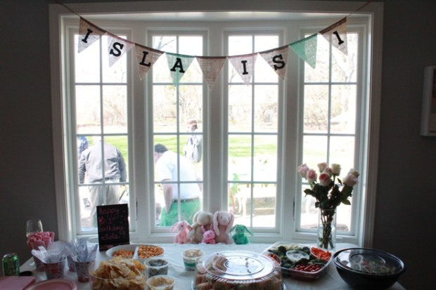 Bunny-themed first birthday party